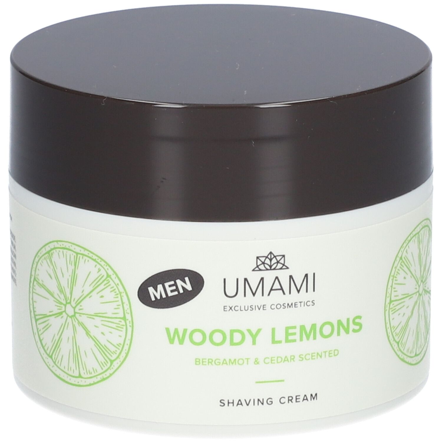 Umami Men Woody Lemons Shaving Cream Bergamot & Ceder 250 ml Rasierschaum