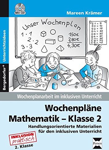 Mareen Krämer - Wochenpläne Mathematik - Klasse 2: Handlungsorientierte Materialien für den inklusiven Unterricht (Wochenplanarbeit im inklusiven Unterricht) - Preis vom 14.10.2026 23:07:16 h