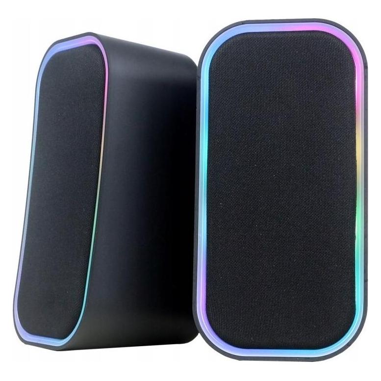 Sven OMEGA SPEAKERS GŁOŚNIKI 2.0 6W RMS RGB BLUETOOTH USB 3.5 mm Audio Black Tower (46147) (57807769)