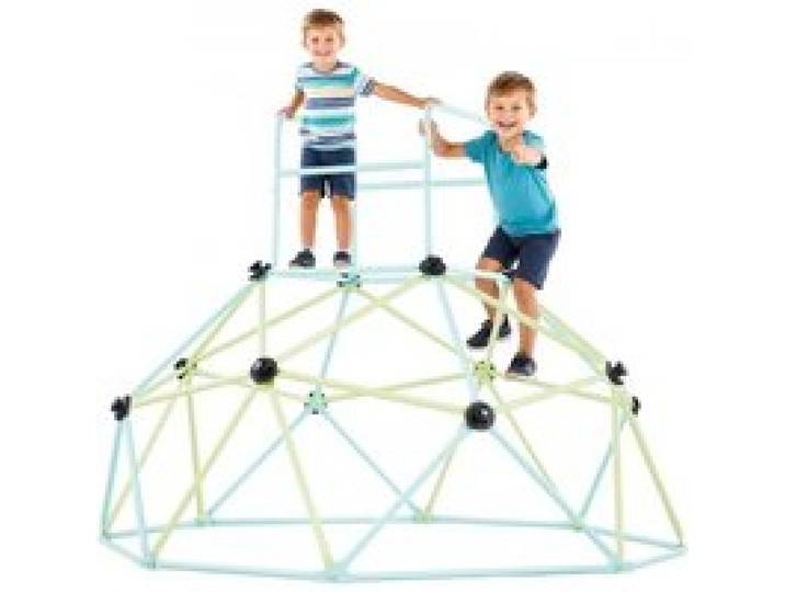 VEVOR Kletterkuppel geometrisches Klettergerüst (183 cm) breit, 270 kg belastbares Klettergerüst, Klettergerät für Kinder von 3 bis 10 Jahren Gartenspielzeug Spielplatz blau + grün
