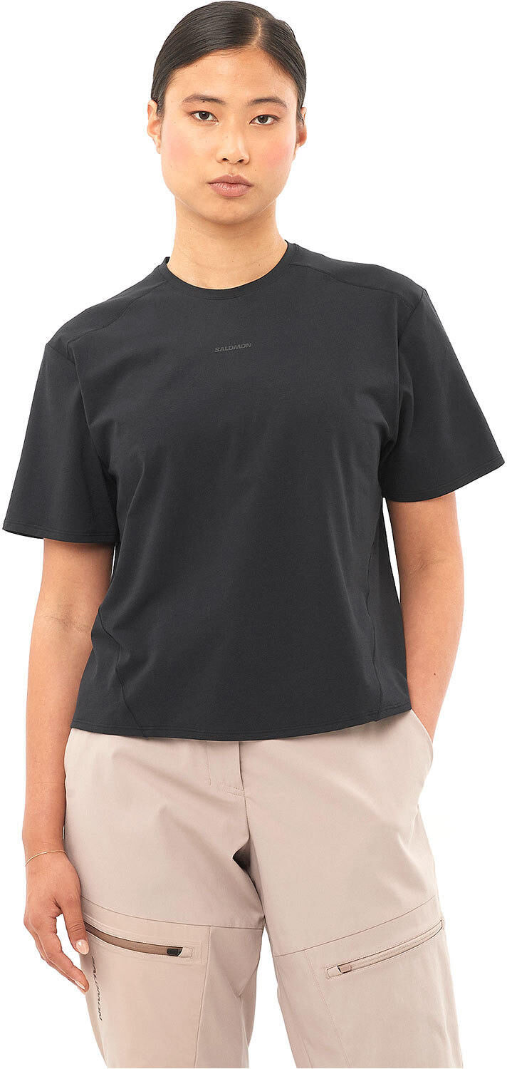 Salomon trackline camiseta montaña manga corta mujer Negro