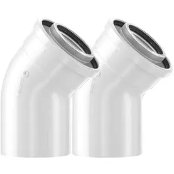 Bosch Hausgeräte BOSCH Abgaszubehör FC-CE60-45 2xBogen 45 Gr, d:60/100, Ausgleich 100mm, Dunstabzugshaube Zubehör