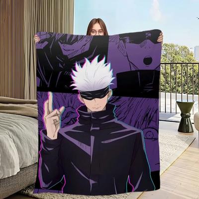 Uplift Picks Gojo Satoru Anime Flannel Throw Blanket Soft Plush Bed Cover 08 50x60in (130cmx150cm)