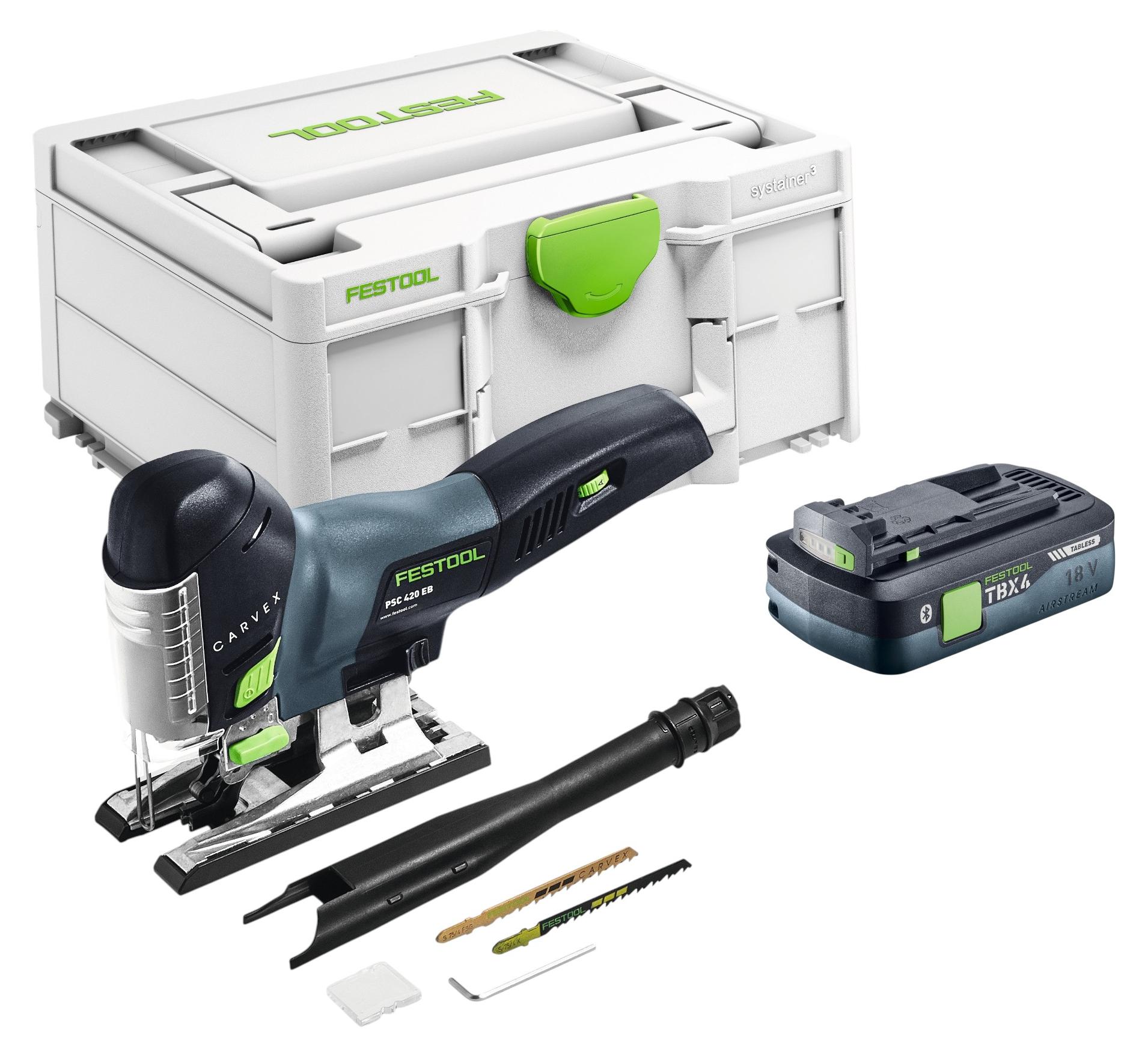 Festool PSC 420 EB-Basic Akku Pendelstichsäge 18 V 120 mm Brushless + 1x Akku 4,0 Ah + Systainer - ohne Ladegerät