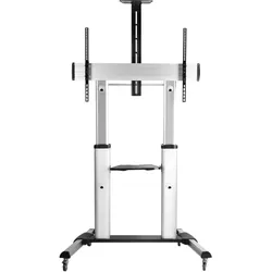 SpeaKa Professional PREM-LINE XXL TV-Rollwagen 152 (100 kg, 60" - 100"), TV Ständer, Silber