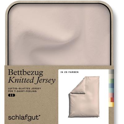 Schlafgut "Premium Bettbezug Knitted Jersey (1 St)" Ton-in-Ton Reißverschluss, Bio-Baumwolle mit Elasthan, Uni, OEKO Tex