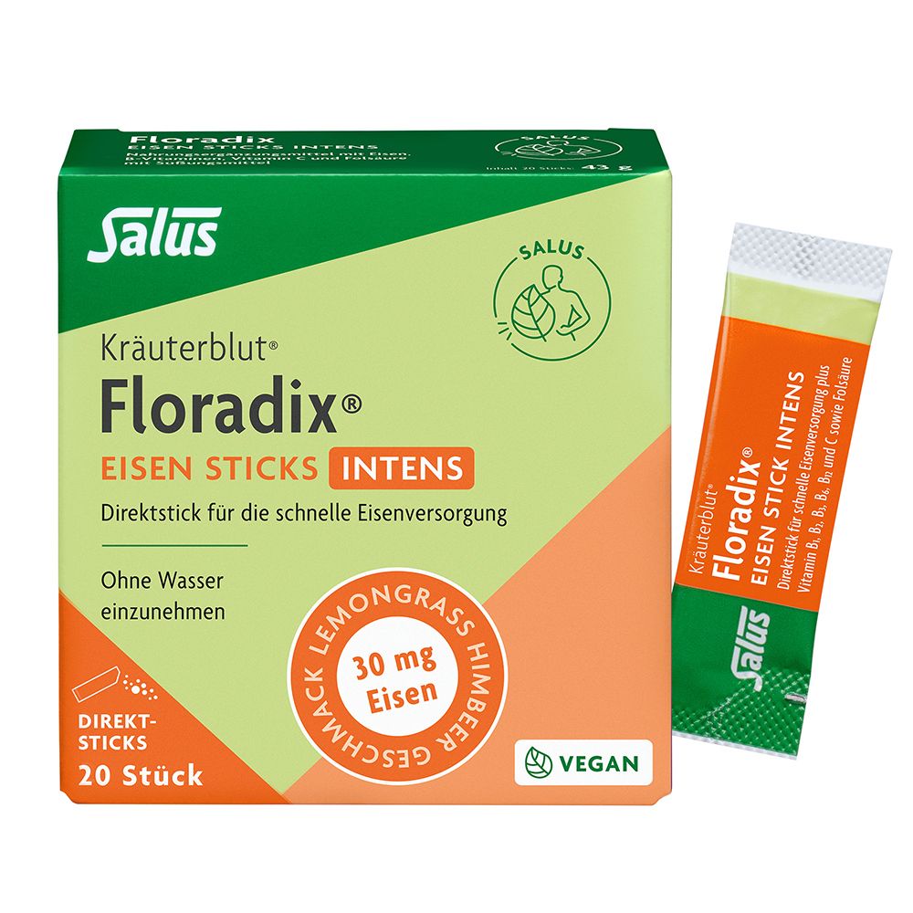 Floradix Eisen Sticks intens Pulver 20 St