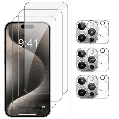 3 Sätze Schutzfolie Kamera Schutzfolie Für Apple 16 15 14 Pro Max Gehärtetes Glas Datenschutz-Anti-Spy 9H Härte Anti-Blasen Anti-Fingerprint Kratzfest