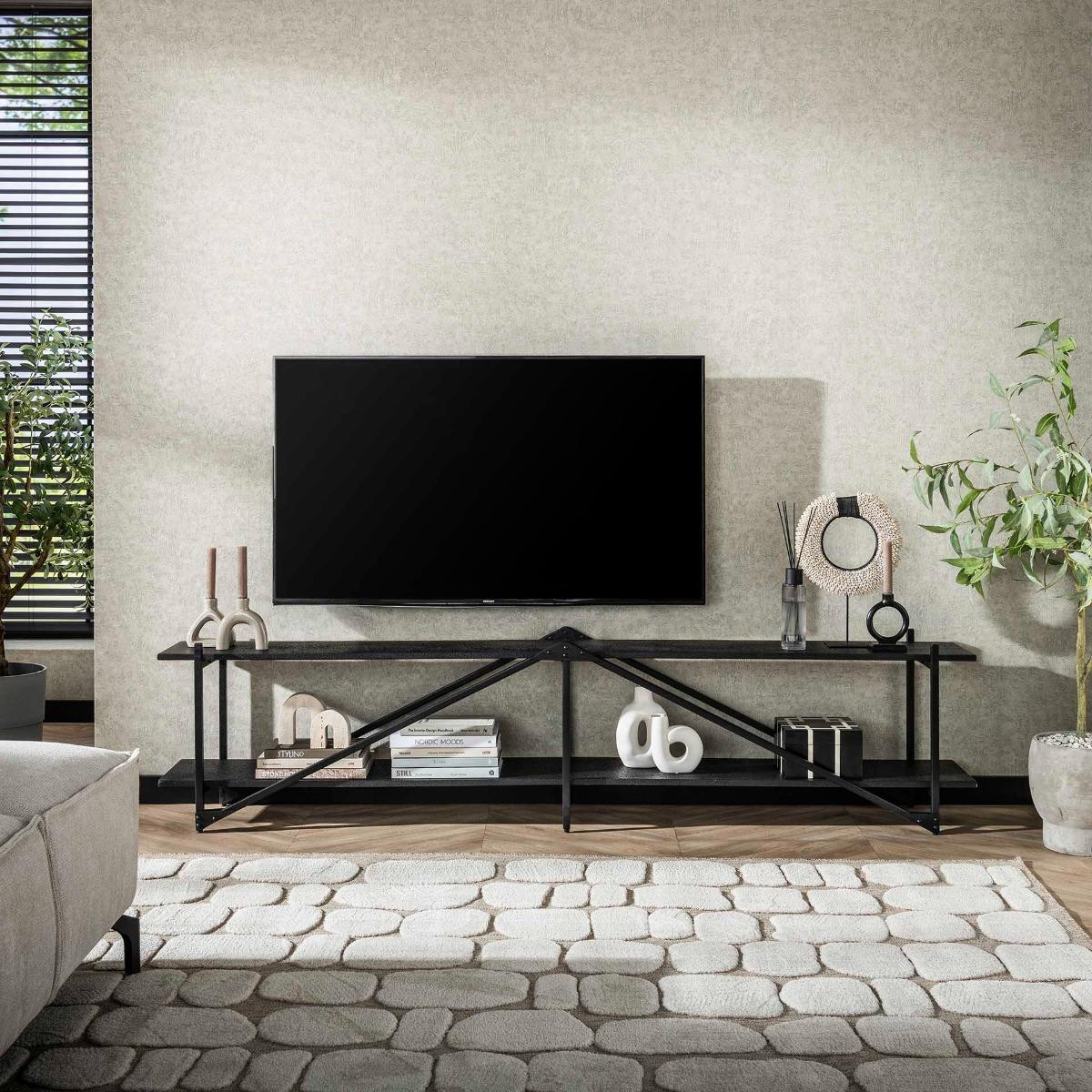 Tv-meubel Piega Liquid Metal 220 cm - Giga Meubel