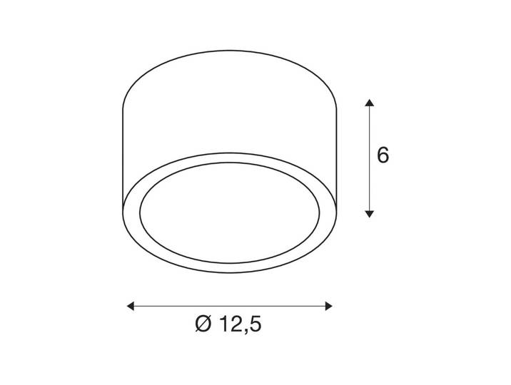 SLV Deckenlampe Rox, alu gebürstet, Aluminium, Ø 12,5 cm dimmbar, alu / grau / zink, Aluminium, Modern, Deckenlampe