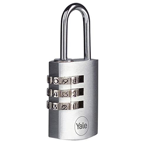 Yale Messing Cijferslot Hangslot Chroom 22 mm