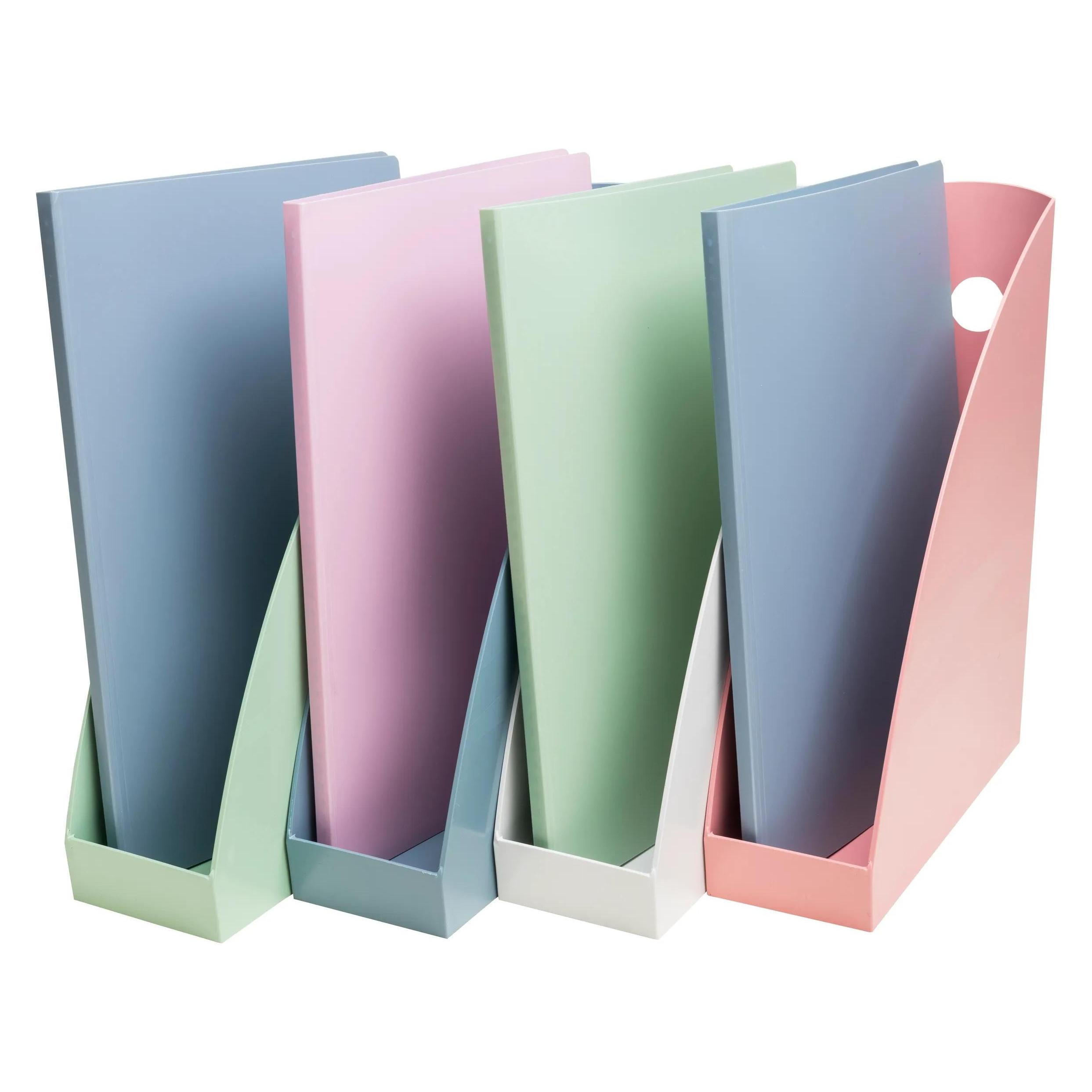 Exacompta Set mit 4 Stehsammlern Mag-Cube, Kollektion AutentiK (A4) (182303SETD)