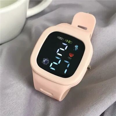 Fusion Finds Digital Watch For Men & Women Large Dial Sports Watch With Silicone Strap pink