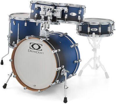 DrumCraft Series 6 Studio Set SBB Satin Black to Vivid Blue Fade