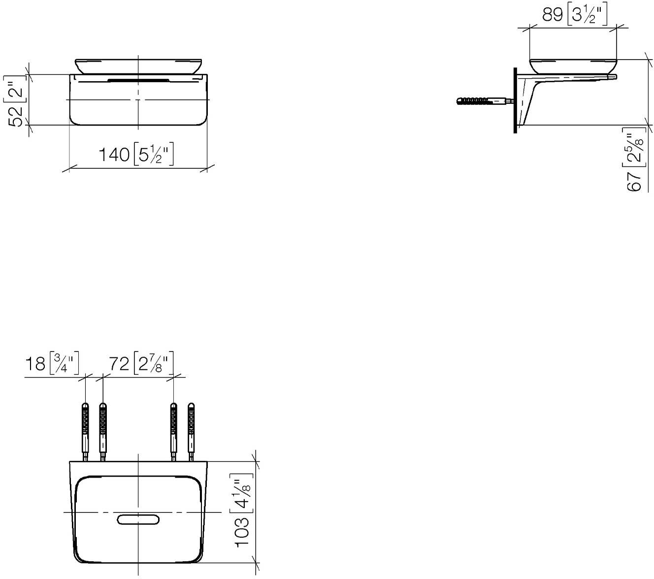 Dornbracht IMO Seifenhalter, Accessoires, 83410976-06, platin gebürstet