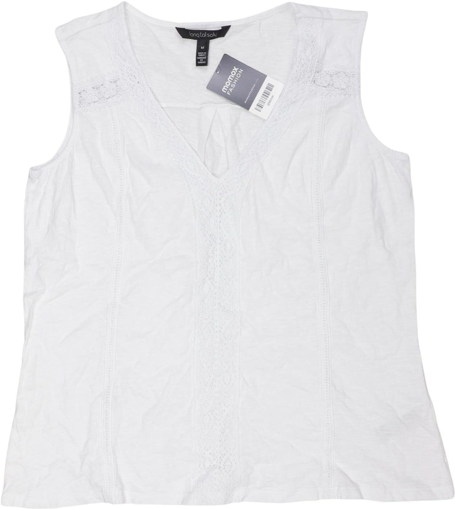 Long Tall Sally Damen Top, Weiß, Gr. M, Baumwolle - Second Hand