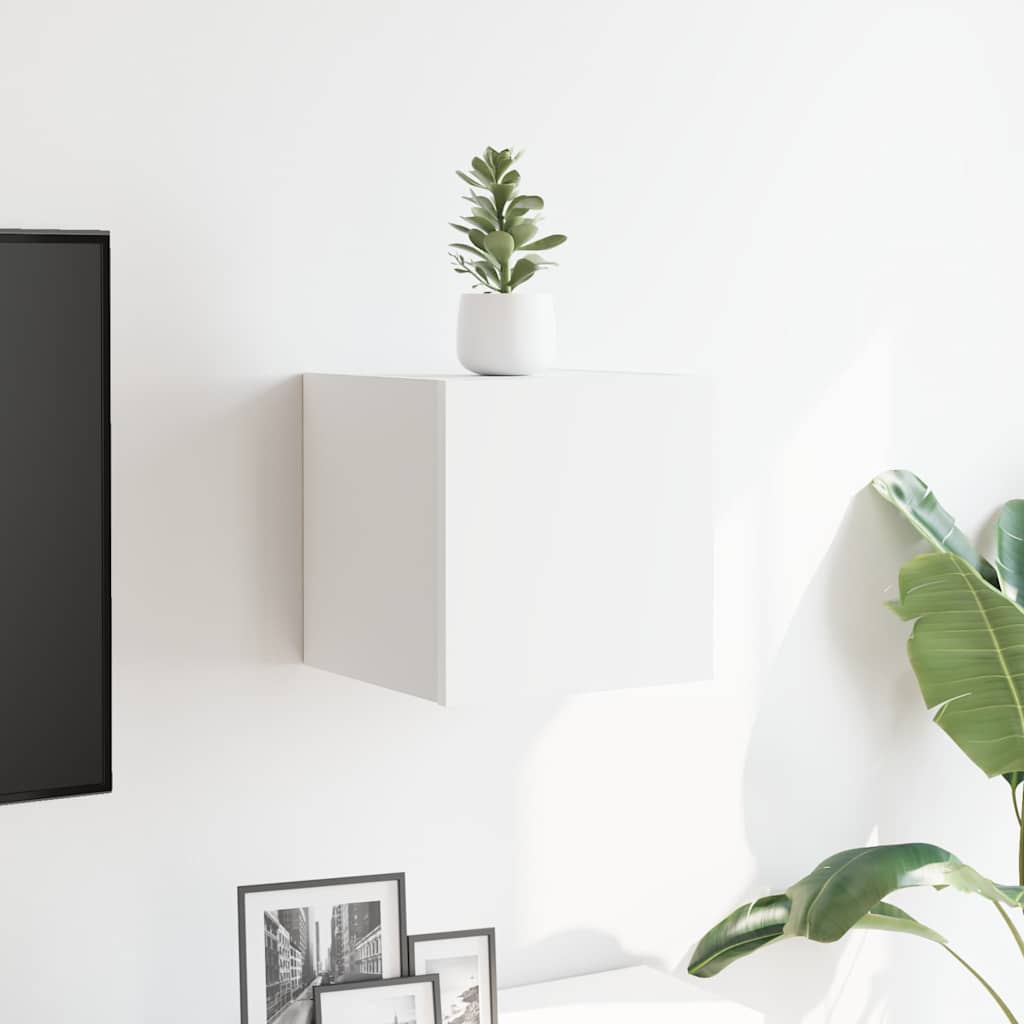 vidaXL Mueble para TV de pared blanco 30,5x30x30 cm Blanco