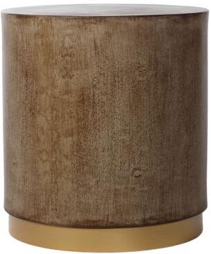 Cortesi Home Tunbridge Round Wooden Ottoman
