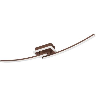 EGLO Deckenleuchte "Lungolago Deckenlampe, Bürolampe Decke, Metall und Kunststoff, Lampe", braun, 1, H: 6cm, 1 Stk., Leuchten, Wand-/Deckenleuchte - L74 x B14 x H6 cm - bronze - 12W inkl., Deckenleuchte