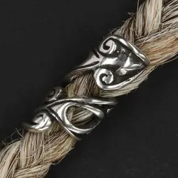 Drachensilber Wikinger Bartperle 925 Silber Bartschmuck - Silber