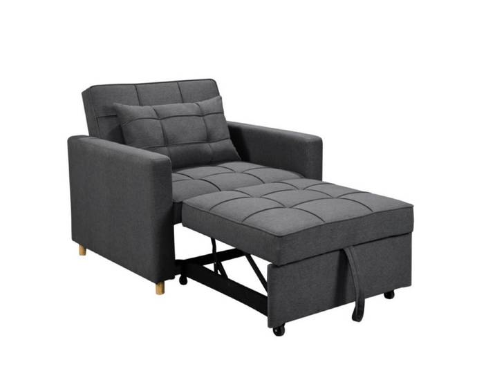 Happy Home Schlafsofa Schlafsessel Sofabett mit Kissen Gästebett Lounge Sessel für Wohnung