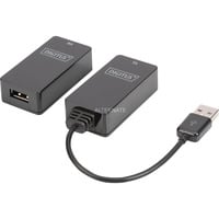 USB 1.1 CAT Extender-Set, 45 Meter, USB-Extender schwarz, Sendeeinheit + Empfängereinheit
