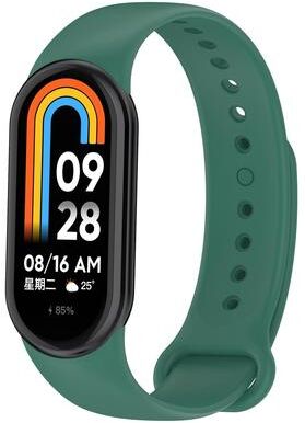 United Xiaomi Mi Band 8 Silicone Watch Band Soft Replacement Wrist Strap green