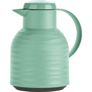 Emsa Thermoskanne Samba Wave QuickPress Kunststoff, mit Tipverschluss, auslaufsicher, minze, 1 Liter