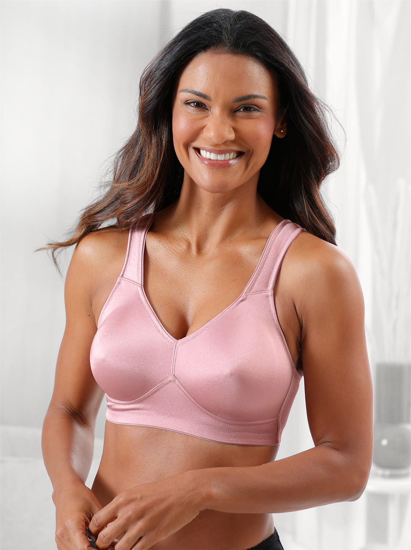 Bügelloser BH SPEIDEL, Damen, Gr. 85, Cup E, rosa (mauve), 87% Polyamid, 13% Elasthan, BHs Bügelloser BH mauve 85, Cup E