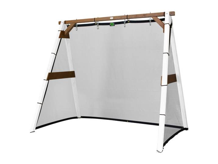 Fussballtor, Braun, Weiß, Holz, Hemlocktanne, 254x207x160 cm, EN 71, CE, FSC 100%, Freizeit & Co, Sport & Fitness, Fußballtore