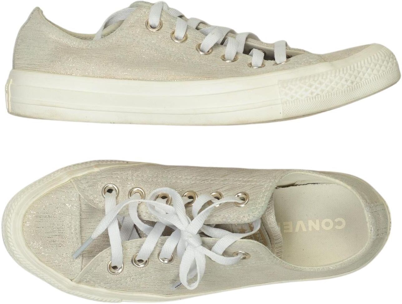 Converse Damen Sneaker, Silber, Gr. EU 37.5, Leder - Second Hand