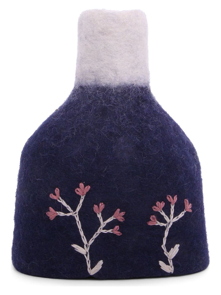 Gry & Sif Vase in Dunkelblau - (H)17 cm - Ø 12 cm - onesize