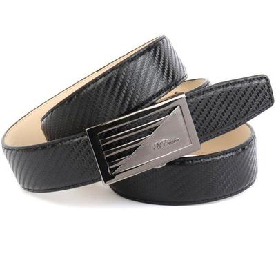 Ledergürtel ANTHONI CROWN, Herren, Gr. 90, schwarz, Leder, geprägtes Muster, unifarben, Gürtel Ledergürtel