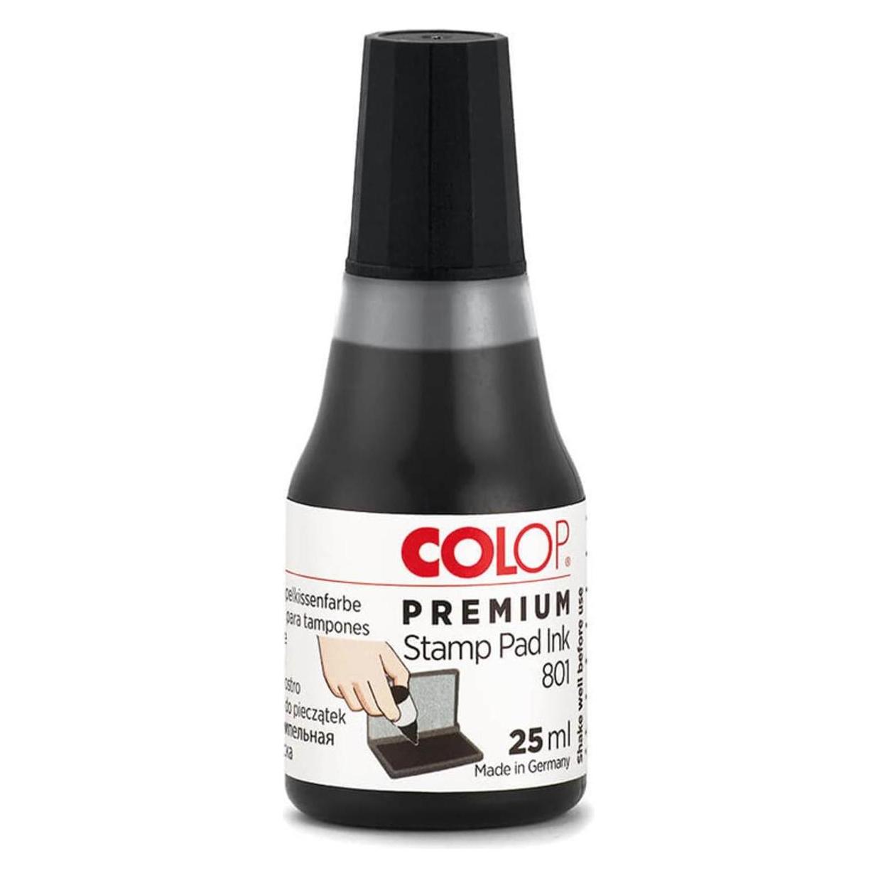 Colop Stempelfarbe 801, 25 ml, Schwarz (109748)
