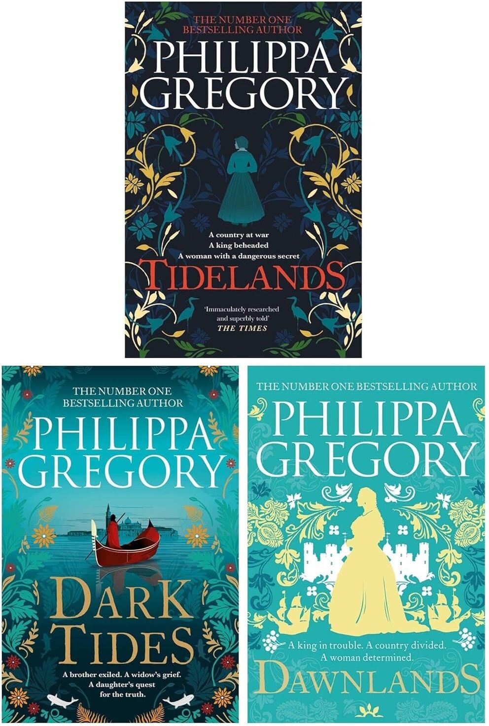 Simon & Schuster UK Fairmile Series by Philippa Gregory - Tidelands, Dark Tides, Dawnlands - 3 Book Paperback Collection Set - Historical Fiction