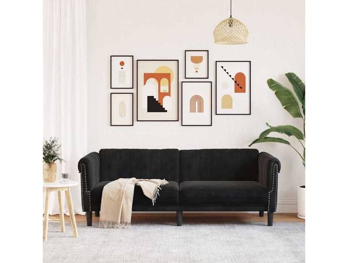 Remise Canapé - CLIC-CLAC - à 3 places noir velours JILIMAISON2025 53978179