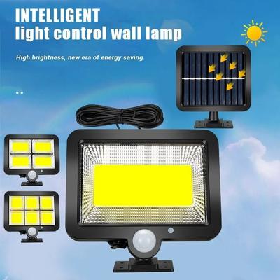 Uplifted Goods Solar Powered Motion Sensor Outdoor LED Wall Light 4 Cob
