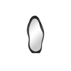 Wandspiegel   , schwarz , Kunststoff,Glas , Maße (cm): B: 75 H: 3