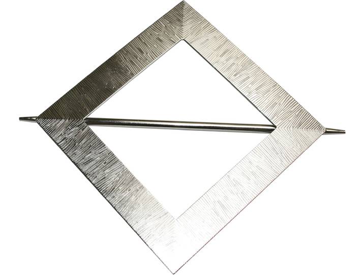 Dekoklammer GARDINIA Dekospange mit Stab Uranus Gr. 1, silber (edelstahlfarben), B:14,5cm L:14,5cm, Metall, Gardinenbefestigungen, Dekoklammer, zum Dekorieren und Raffen