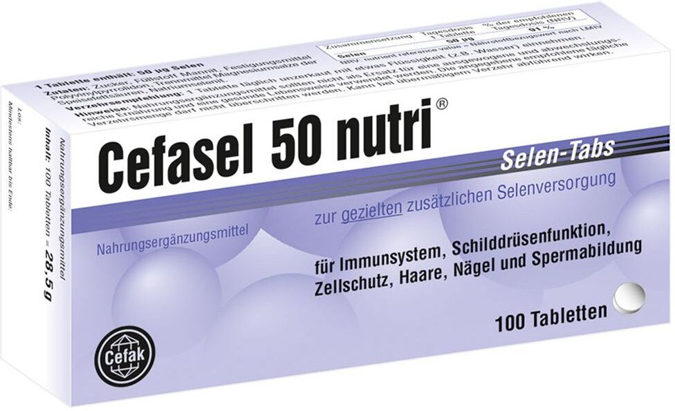 Cefasel nutri Cefasel 50 nutri Selen-Tabs 100 St Tabletten