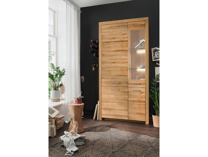 Vitrine Glas rechts 102x204cm 'Dover' Wildeiche geölt WZ-0169