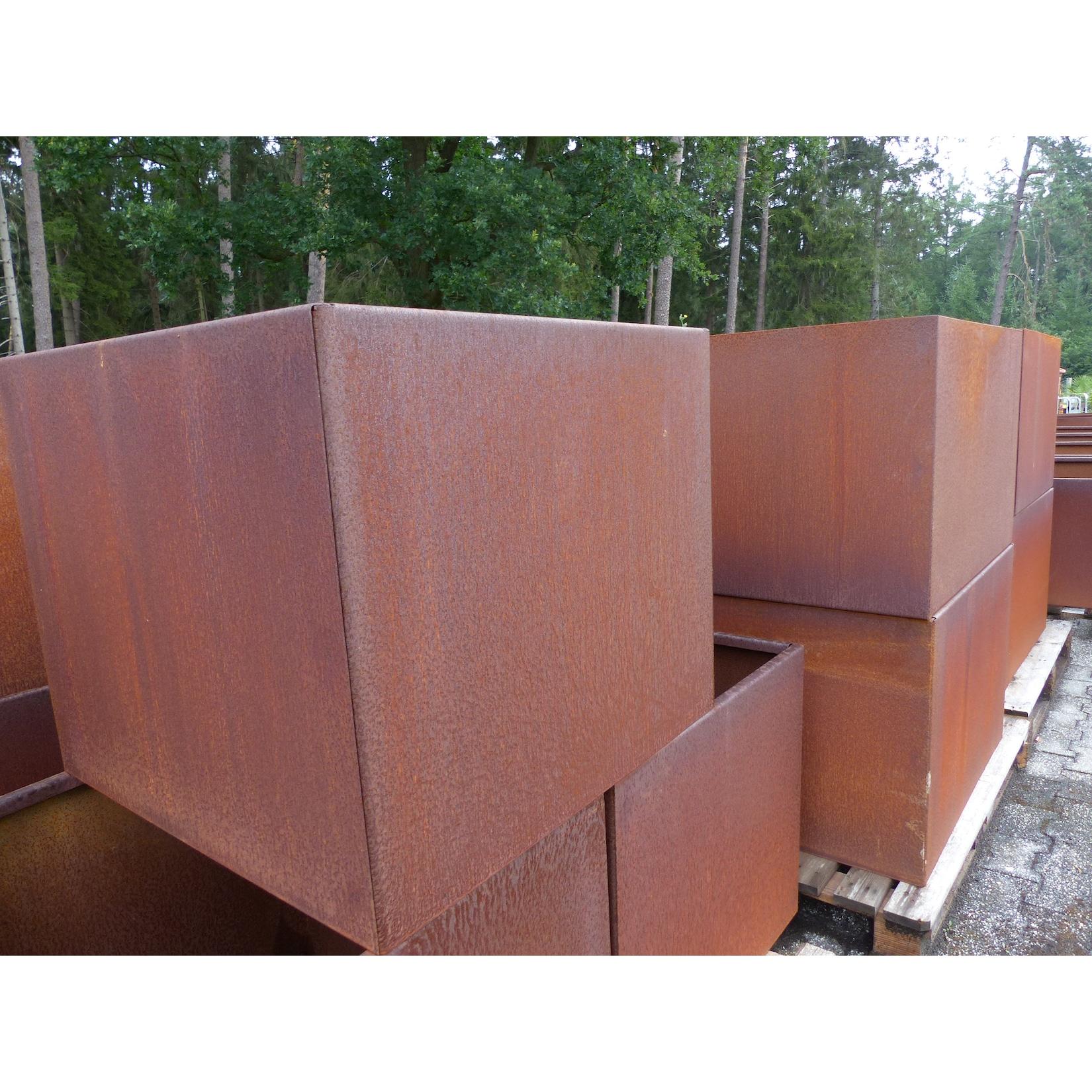 Cortenstahl Pflanzring 120x50x80 Rostkübel Rost Stahl Kübel Hochbeet Blumenkübel XXL