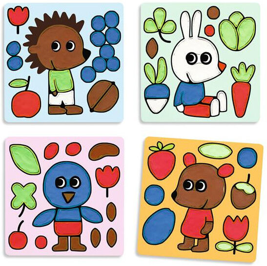 Coloriage à la pâte à modeler séchante - Coquins du jardin - Djeco