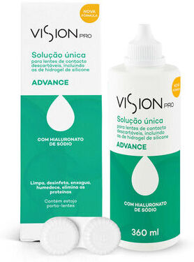 Vision Pro Líquido Limpeza Lentes de Contacto Advance 360 ml