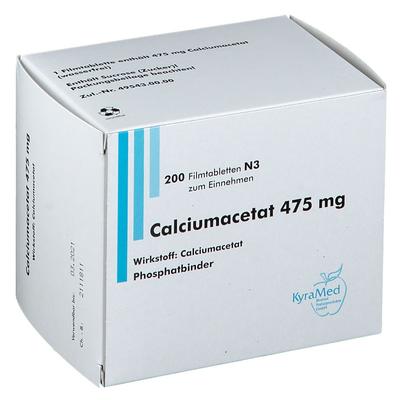 Calciumacetat 475 mg Filmtabletten 200 St
