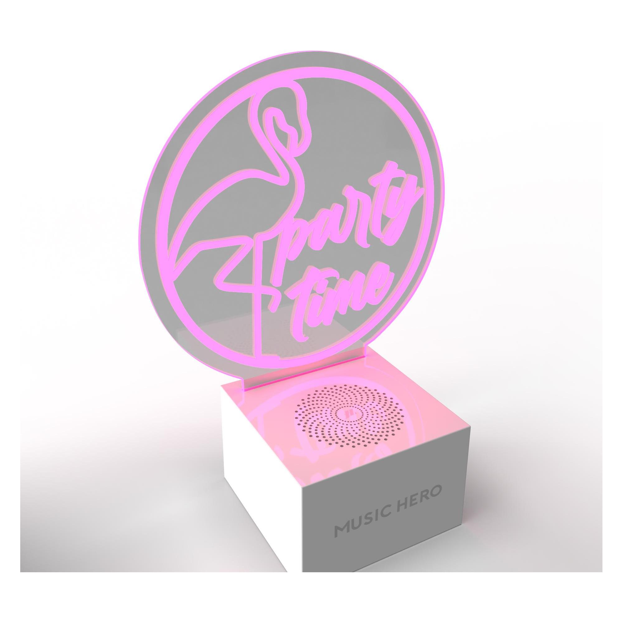 SBS Speaker wireless with LED light, 3W, Party Time (2 h) (MHSPLEDPART)