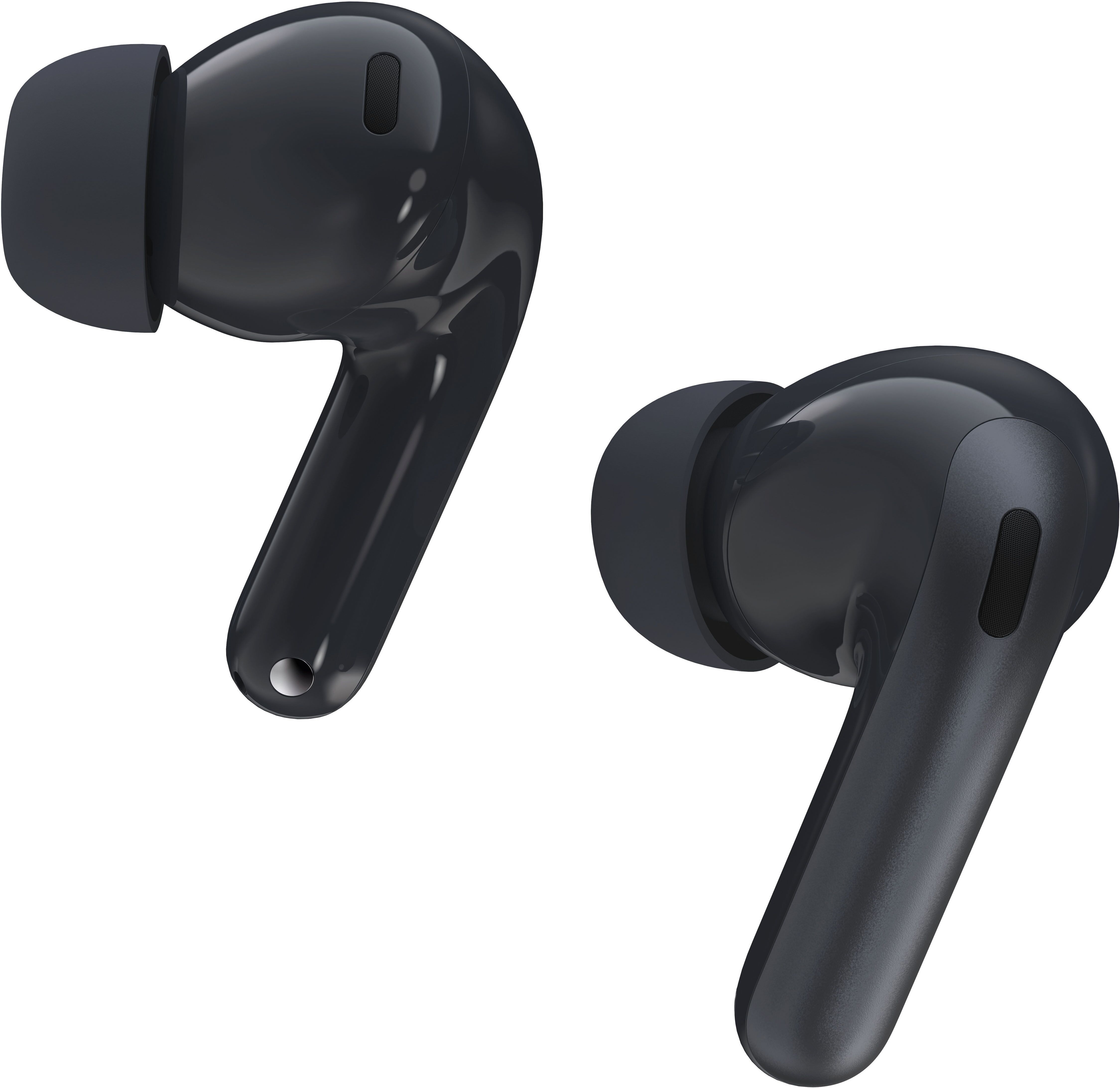 Motorola Bluetooth-Kopfhörer "moto buds 2", schwarz-weiss (pantone carbon), B:4,63cm H:5,99cm T:2,84cm, Kopfhörer, Bluetooth-Kopfhörer pantone® carbon Einheitsgröße