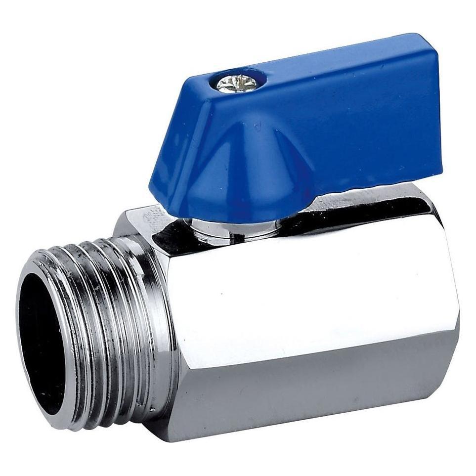 Verhal Mini male-female ½ in ball valve with blue lever (69069706)