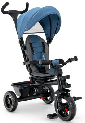 Costway 4-in-1 Baby Tricycle Toddler Trike with Convertible Seat-Blue