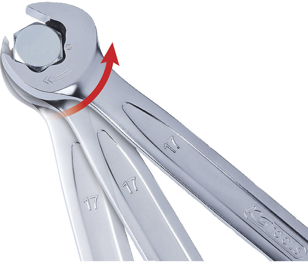 DUO GEARplus® Ratschenringmaulschlüssel-Satz, 15° Gabelstellung, 5 Teile KS Tools